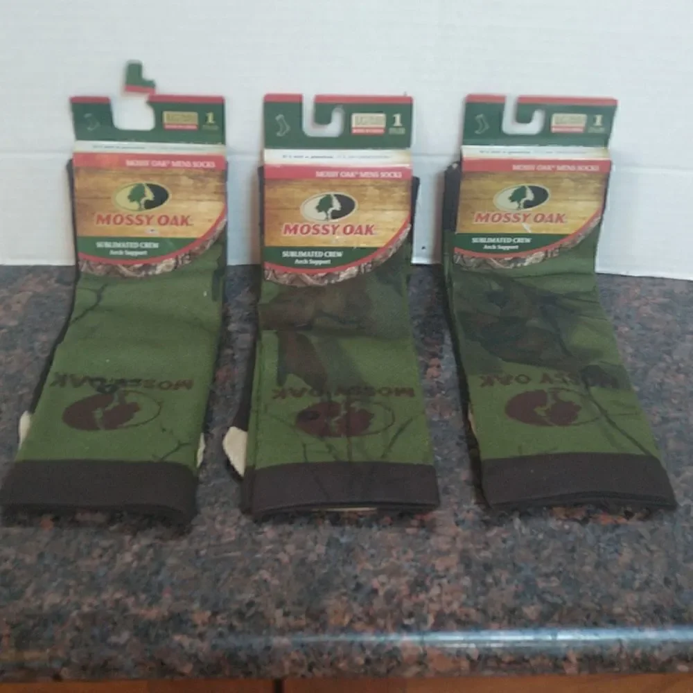 Mossy Oak Arch Support Socks...Size L.  New